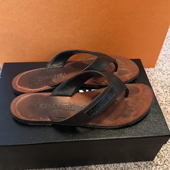 Chanel (Authentic) Leather Sandals - Picture 6 of 10